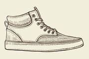 sketch of sport shoes