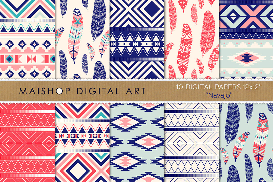Digital Paper - Navajo in Patterns - product preview 8