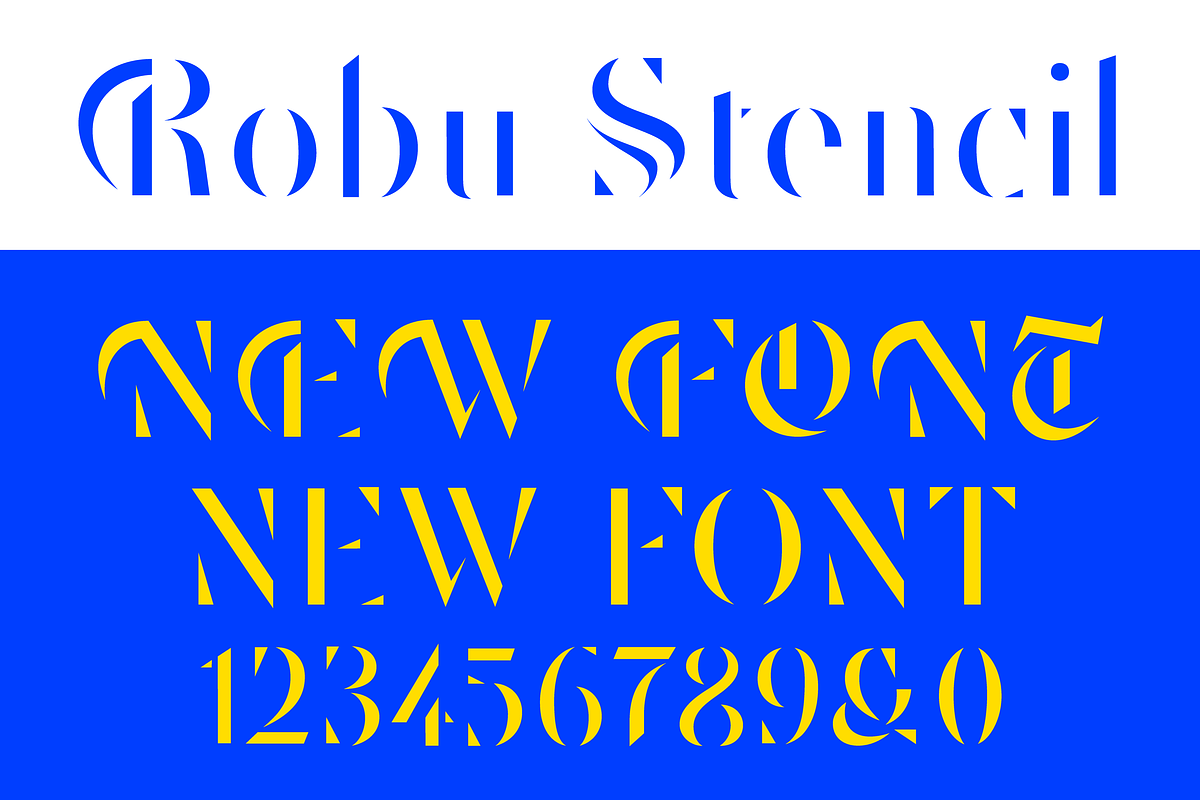 Robu Stencil in Stencil Fonts - product preview 8