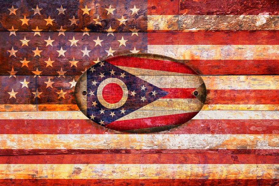 USA and Ohio flags. in Illustrations - product preview 8