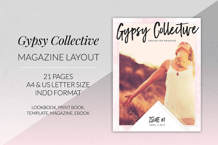 Gypsy Collective Magazine Layout in Magazine Templates - product preview 8