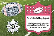 Girly Football Logo Graphics