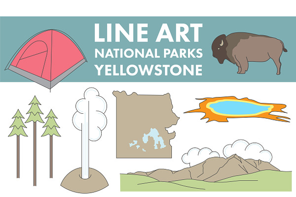 Line Art Yellowstone