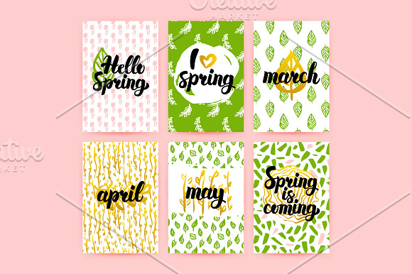 Spring Greeting Cards in Postcard Templates - product preview 1