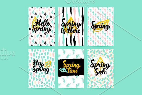 Spring Greeting Cards in Postcard Templates - product preview 2