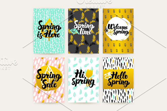 Spring Greeting Cards in Postcard Templates - product preview 3
