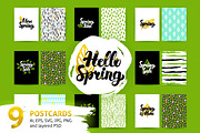 Spring Lettering Postcards