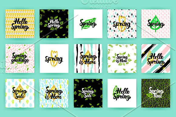 Spring Postcards in Postcard Templates - product preview 1