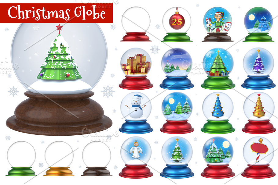 Christmas Snow Globe in Illustrations - product preview 8