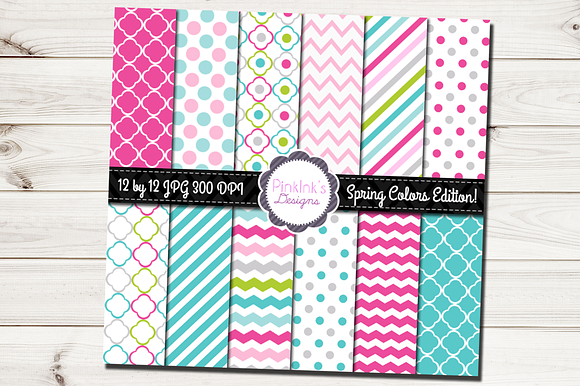 98% OFF SALE digital paper bundle! in Patterns - product preview 7