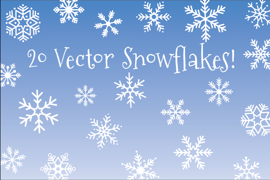 20 Vector Snowflakes in Illustrations - product preview 8