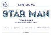 Star Man Typeface + Vector Letters