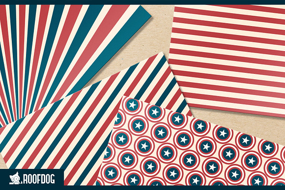 Vintage USA Fourth of July pattern in Patterns - product preview 3