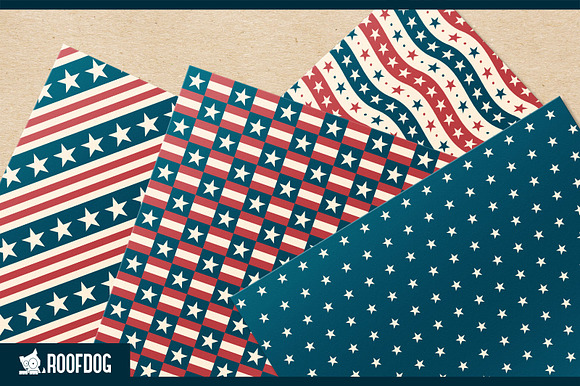 Vintage USA Fourth of July pattern in Patterns - product preview 4