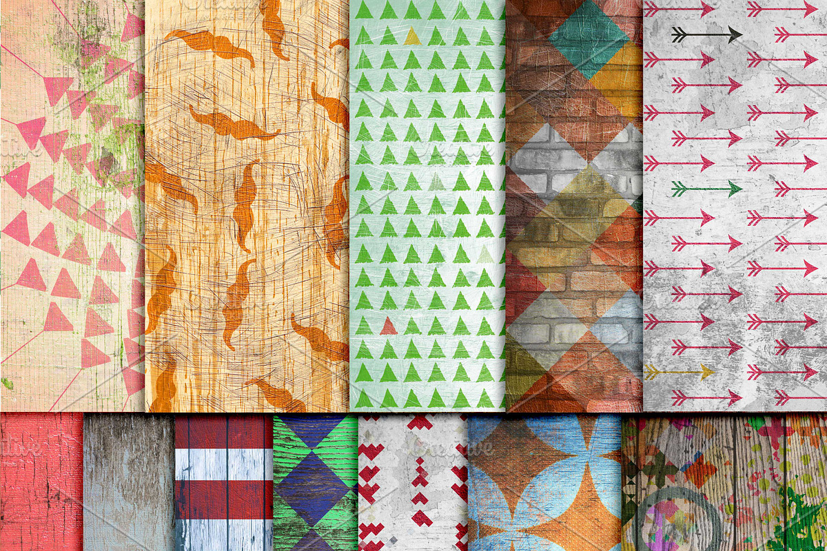 Rustic Digital Papers in Patterns - product preview 8