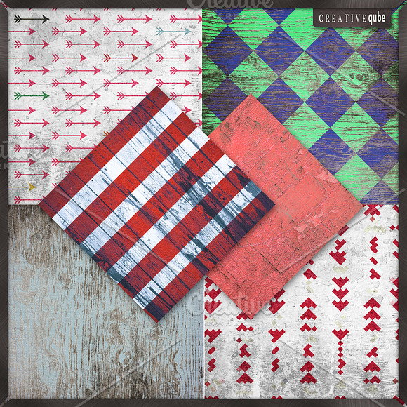 Rustic Digital Papers in Patterns - product preview 2