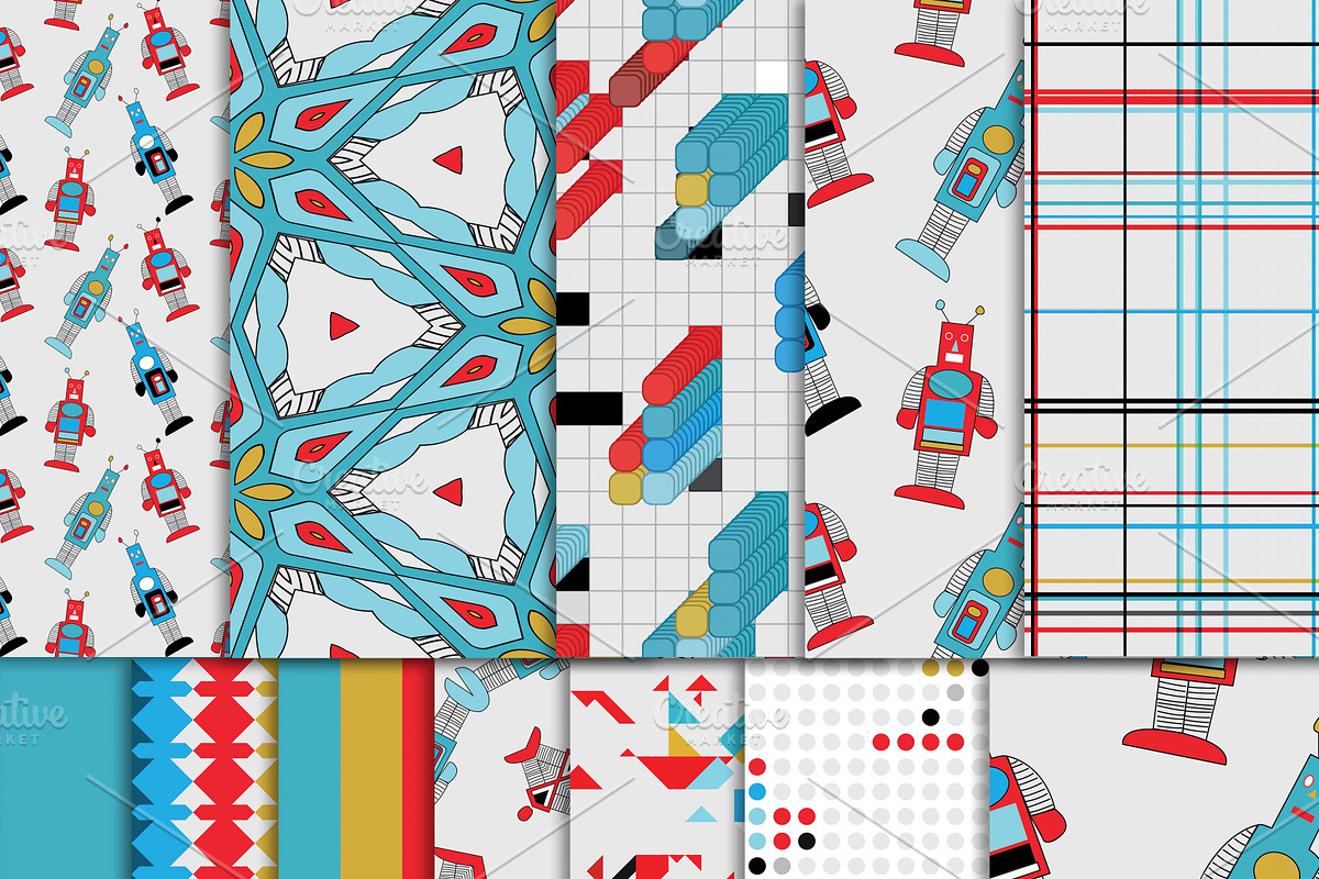 Robot Paper pack Digital in Patterns - product preview 8