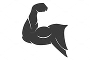 Power muscle arm icon