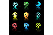 Sphere 3d objects with texture