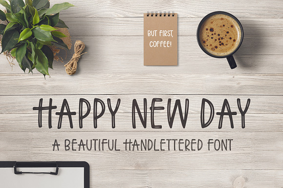 Happy New Day Font in Sans-Serif Fonts - product preview 2