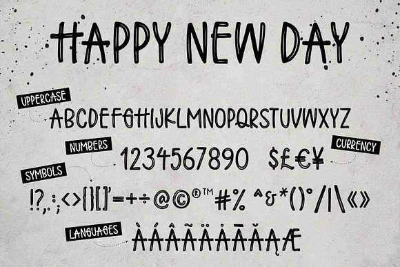 Happy New Day Font in Sans-Serif Fonts - product preview 3