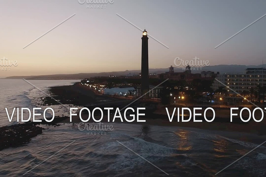 Gran Canaria coast with Maspalomas Lighthouse, aerial in Graphics - product preview 8