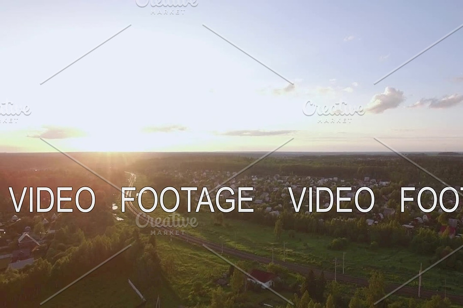 Aerial rural scene at sunset, Russia in Graphics - product preview 8