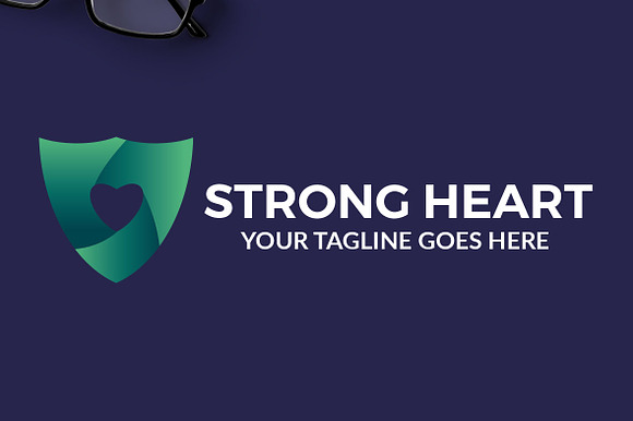 Strong Heart Logo in Logo Templates - product preview 1