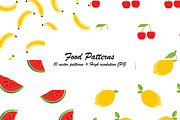 Ten seamless food patterns