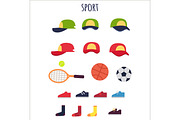 Sport Clothes and Equipments Vector Collection