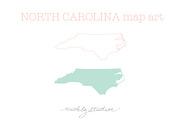 North Carolina VECTOR & PNG map art