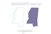Mississippi VECTOR & PNG map art