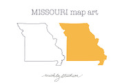 Missouri VECTOR & PNG map art