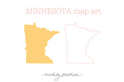 Minnesota VECTOR & PNG map art