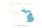 Michigan VECTOR & PNG map art