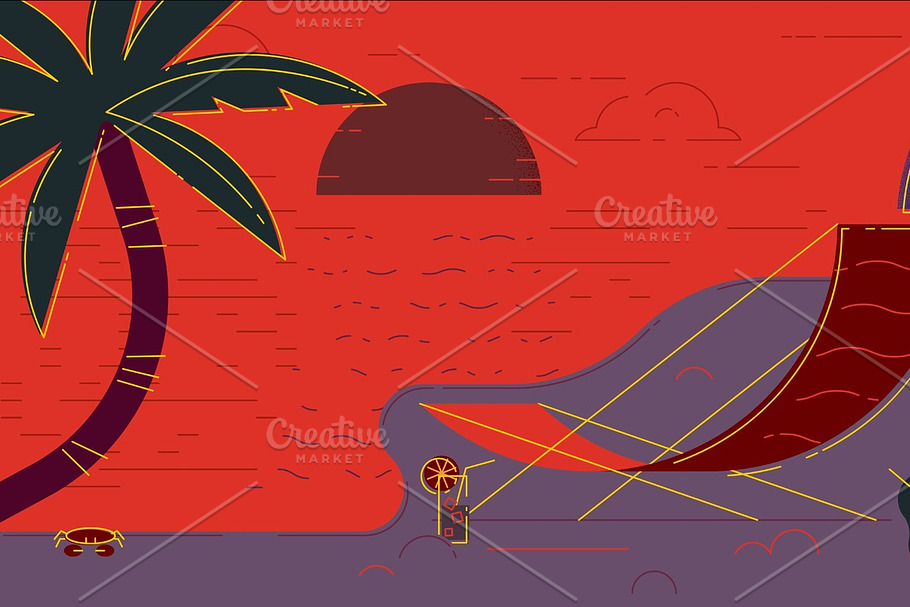 Beach Summer Illustration in Illustrations - product preview 8