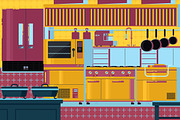Kitchen flat illustration