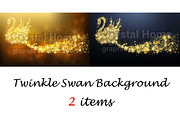 Twinkle swan background set 