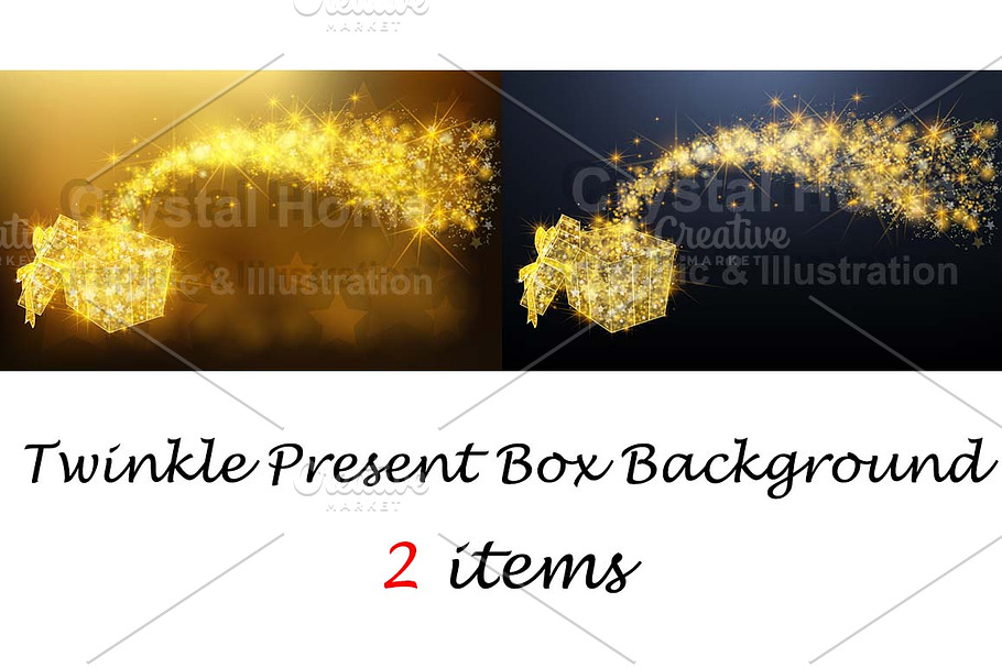 Twinkle present background set  in Illustrations - product preview 8