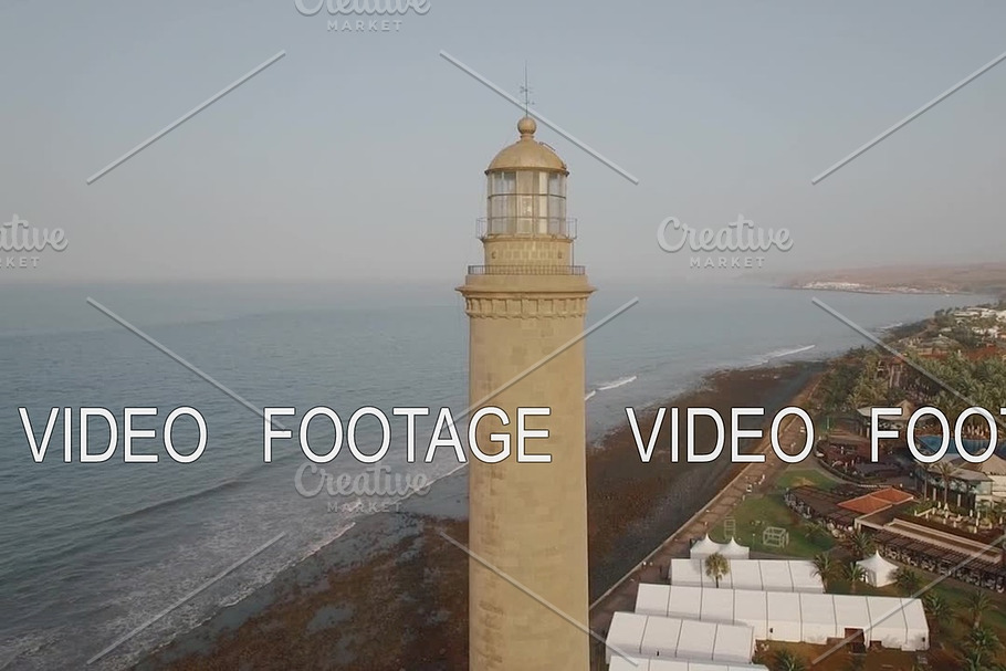 Maspalomas Lighthouse in tourist town, Gran Canaria in Graphics - product preview 8