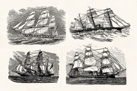 Nautical Engraving Illustrations in Illustrations - product preview 4