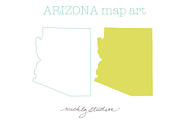 Arizona VECTOR & PNG map clipart