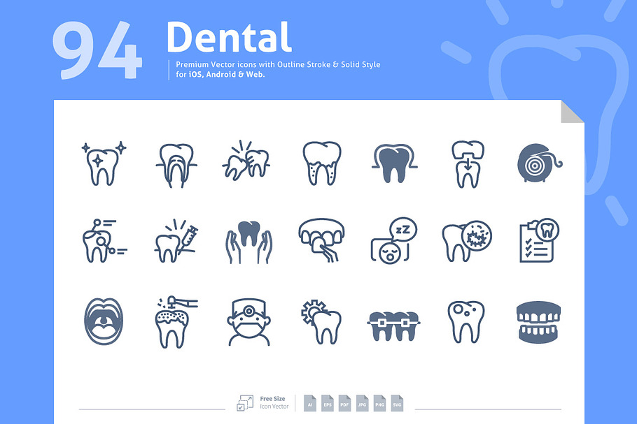 Dental Premium Vector Icons