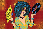 Disco diva retro lady