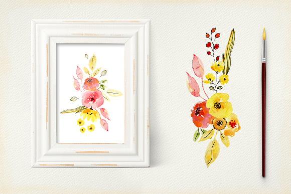 Vibrant Colors Flowers in Illustrations - product preview 3