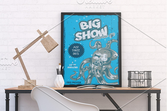 Octopus T-shirts And Poster Labels in Illustrations - product preview 3
