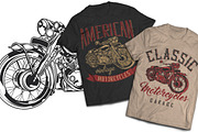 Motorcycle Vintage T-shirts Labels