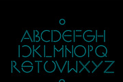 Minimalistic simple neon font vector