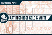 Art deco—Rose gold and white