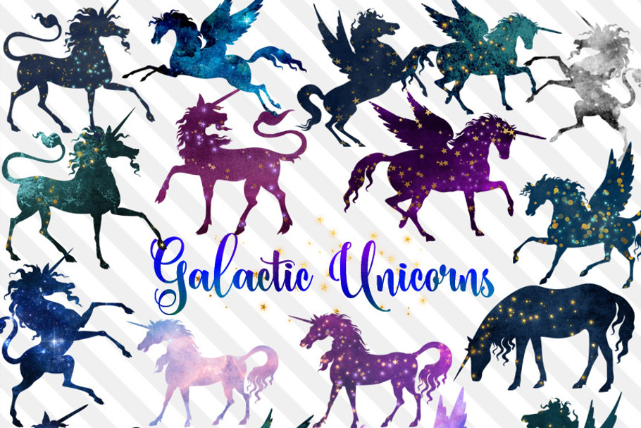 Galactic Unicorns Clipart